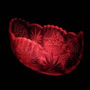 Vintage coupe in Depression Glass (Rosaline Glass)