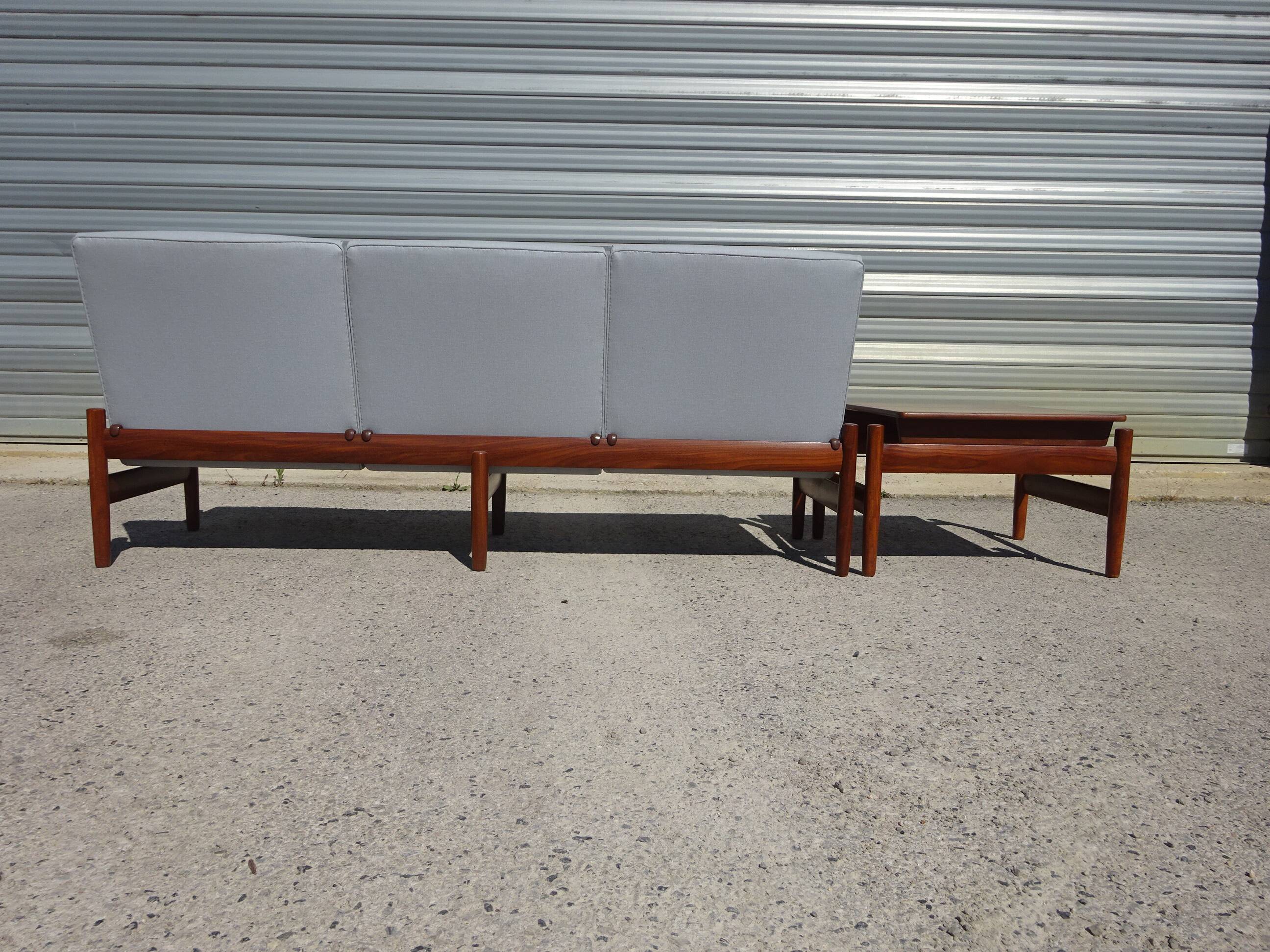 Modular 3-seater sofa + a teak coffee table by Karl SØrlie & SØnner