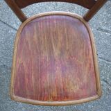 Set of 4 bistro chairs, wooden seats 1925