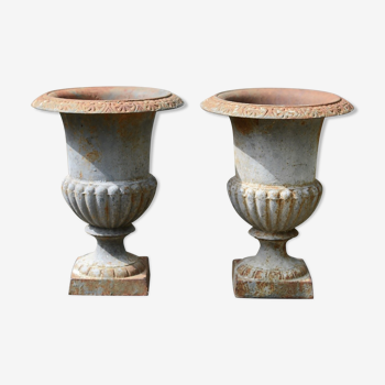 Pair of Medici vases in cast iron