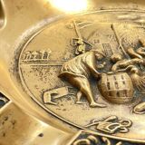 Large Vintage Solid Brass Ashtray