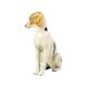 Statue de Chien Vintage Sculpture Craquelé Céramique Italie 31cm