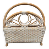 Wicker magazine rack