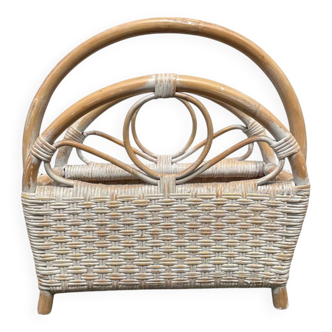 Wicker magazine rack