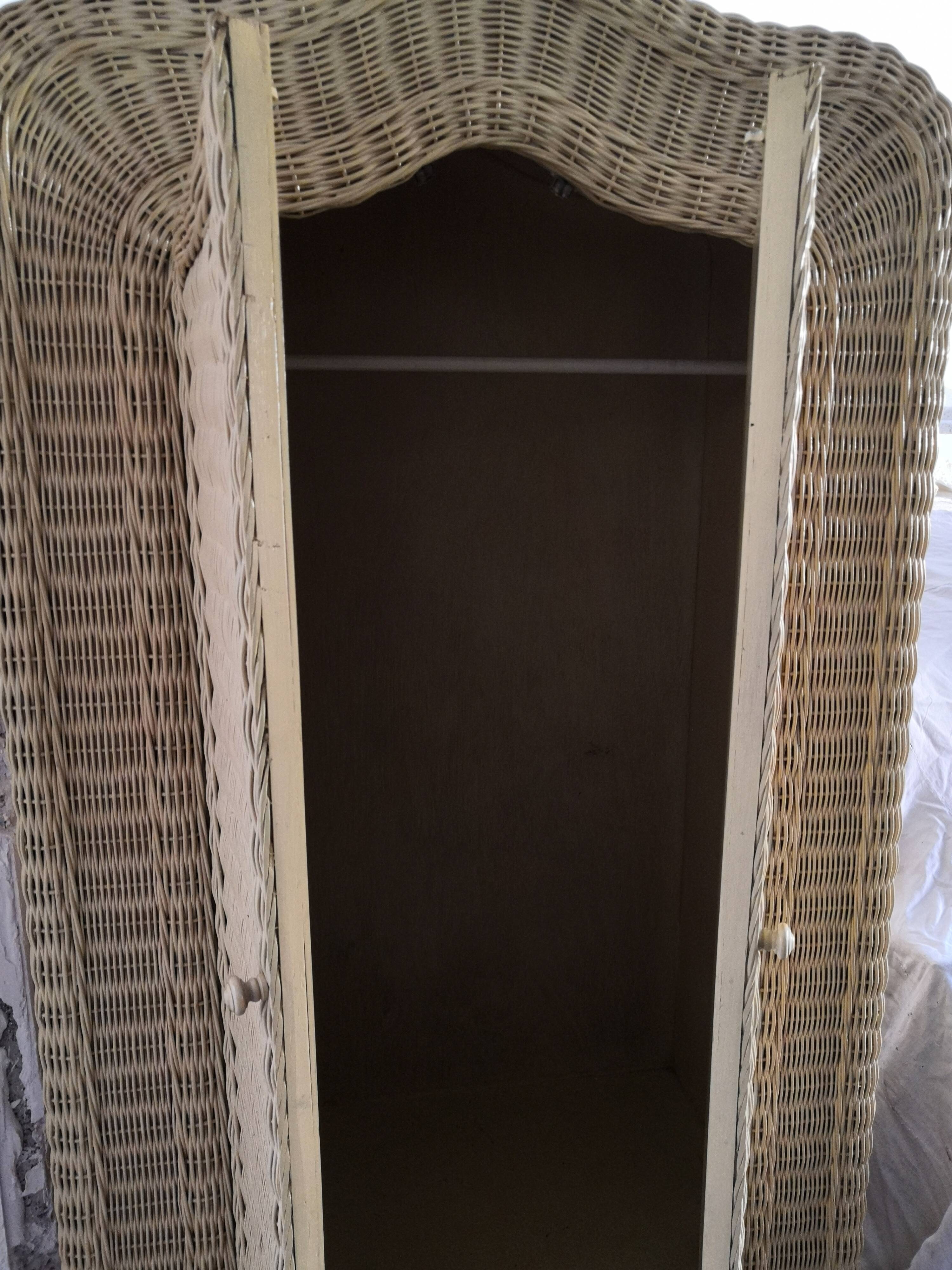 Vintage Rattan Wardrobe 1970s