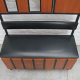 Vintage coat rack with bench and mirror 1960