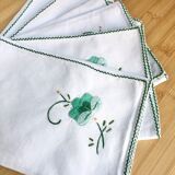 6 hand-embroidered vintage towels