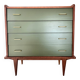 Compass leg chest of drawers in fig tree green