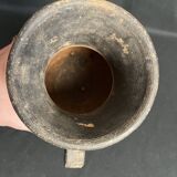 Vintage, brown terracotta vase circa 1970