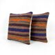 Set of 2 vintage kilim cushion covers 58x58 cm