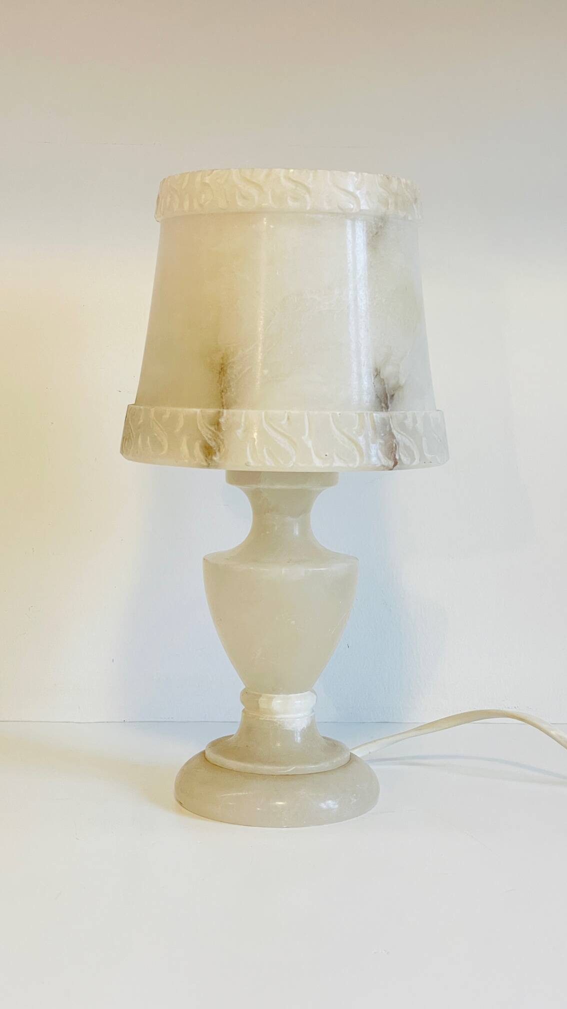 ALABASTER Marble Lamp 1970s