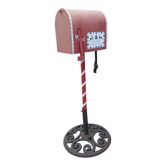 Mailbox us metal red