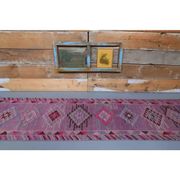 1970s Turkish Oushak Handmade Runner Rug 83x358