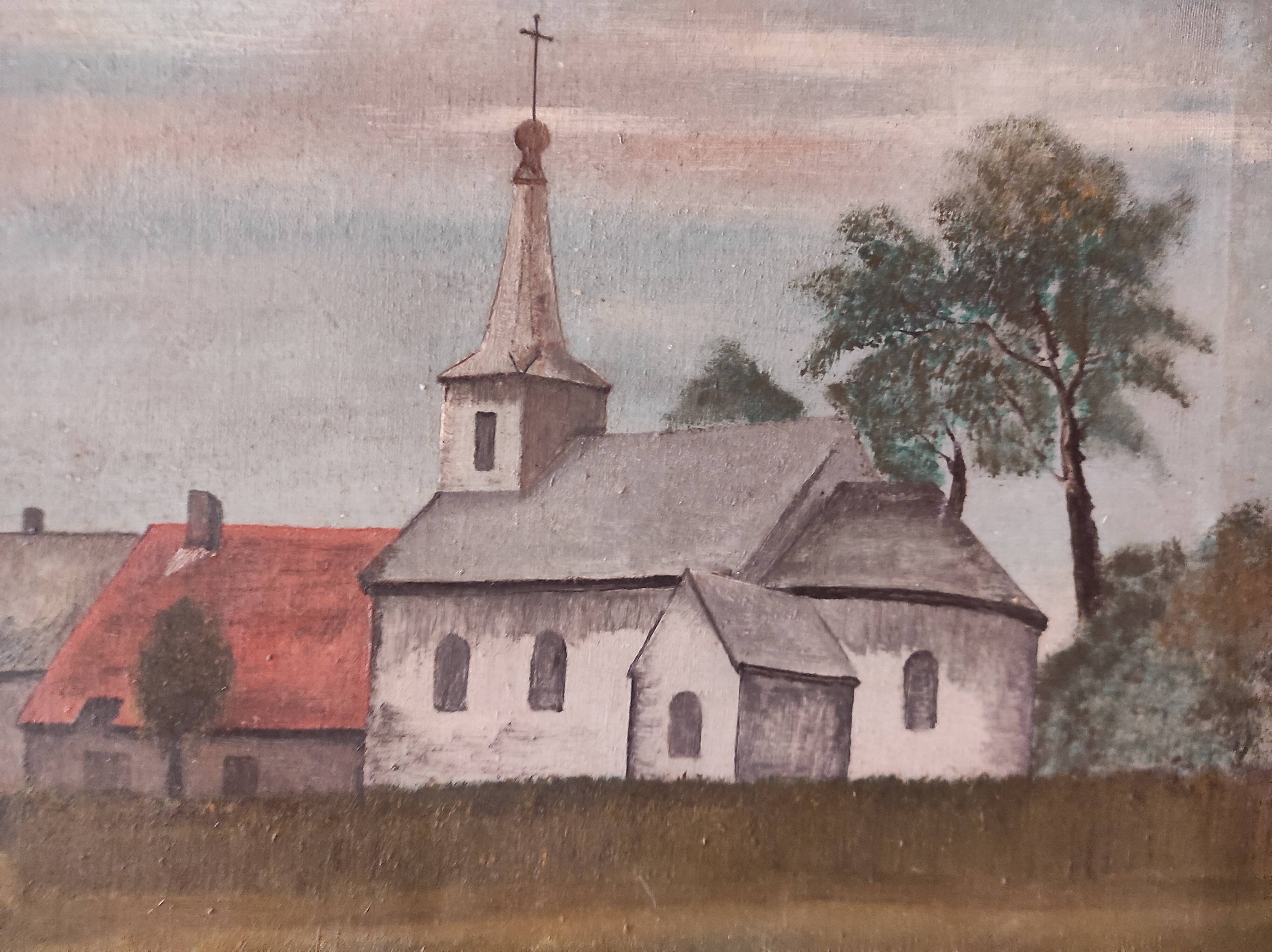 French vintage oil painting