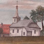 Peinture à l'huile vintage française