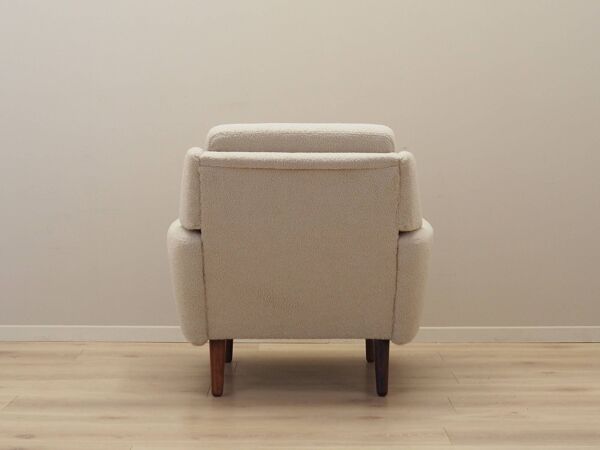 Fauteuil crème, design danois, années 1970, production : Danemark