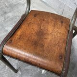 4 vintage school chairs