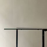 Vintage bar trolley in chrome steel and glass by Howard Miller circa 1970