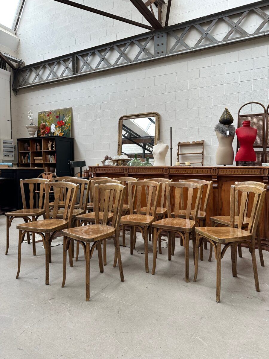 Set of 14 Baumann bistro chairs for "Henri Julien SA"