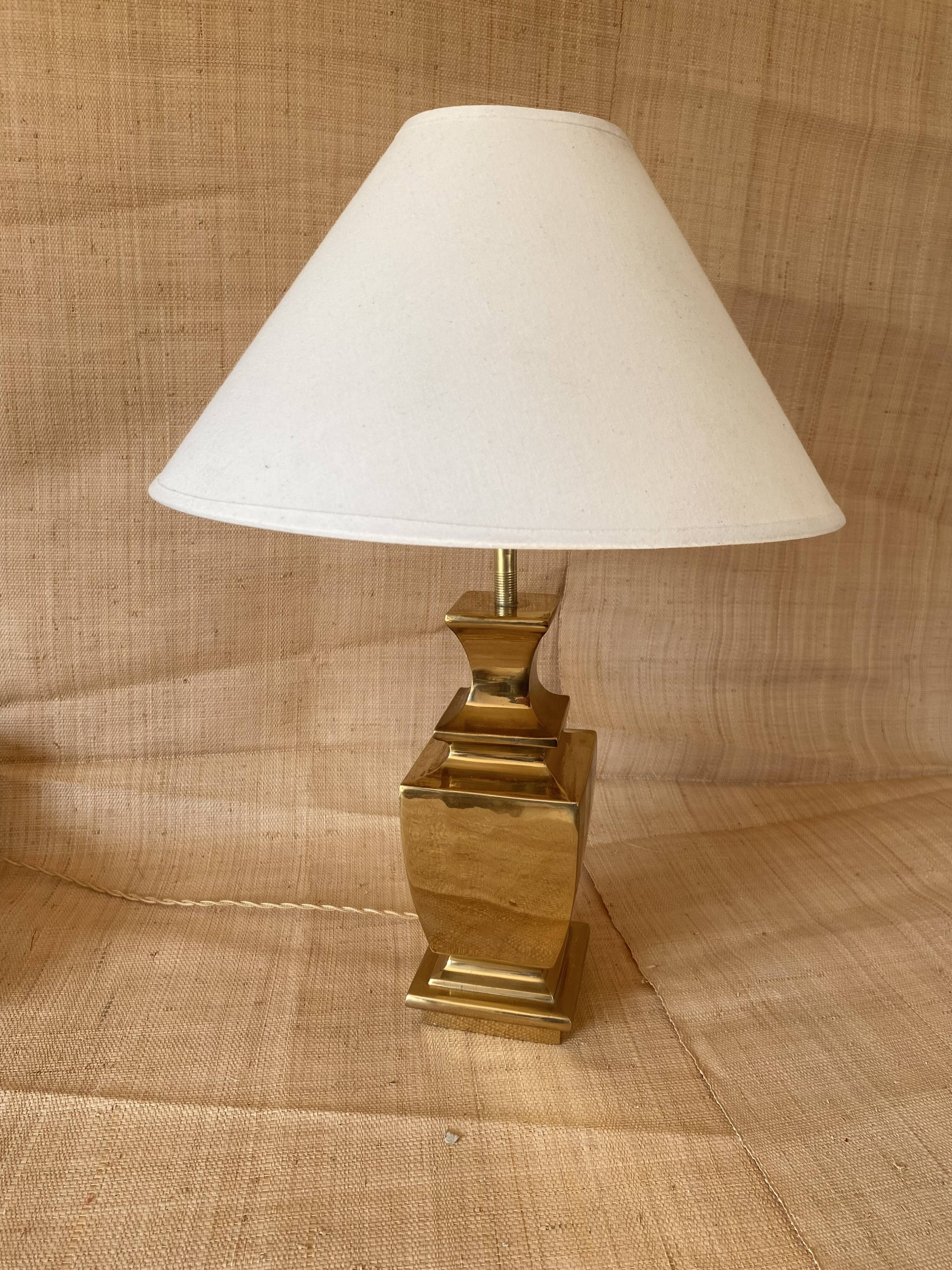 Regina lamp from the 80s, 2 m fabric cable, lampshade.