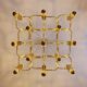 Geometric brass chandelier, design G. Sciolari, Boulanger, 1970