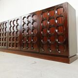 Graphical brutalist credenza, 1970s