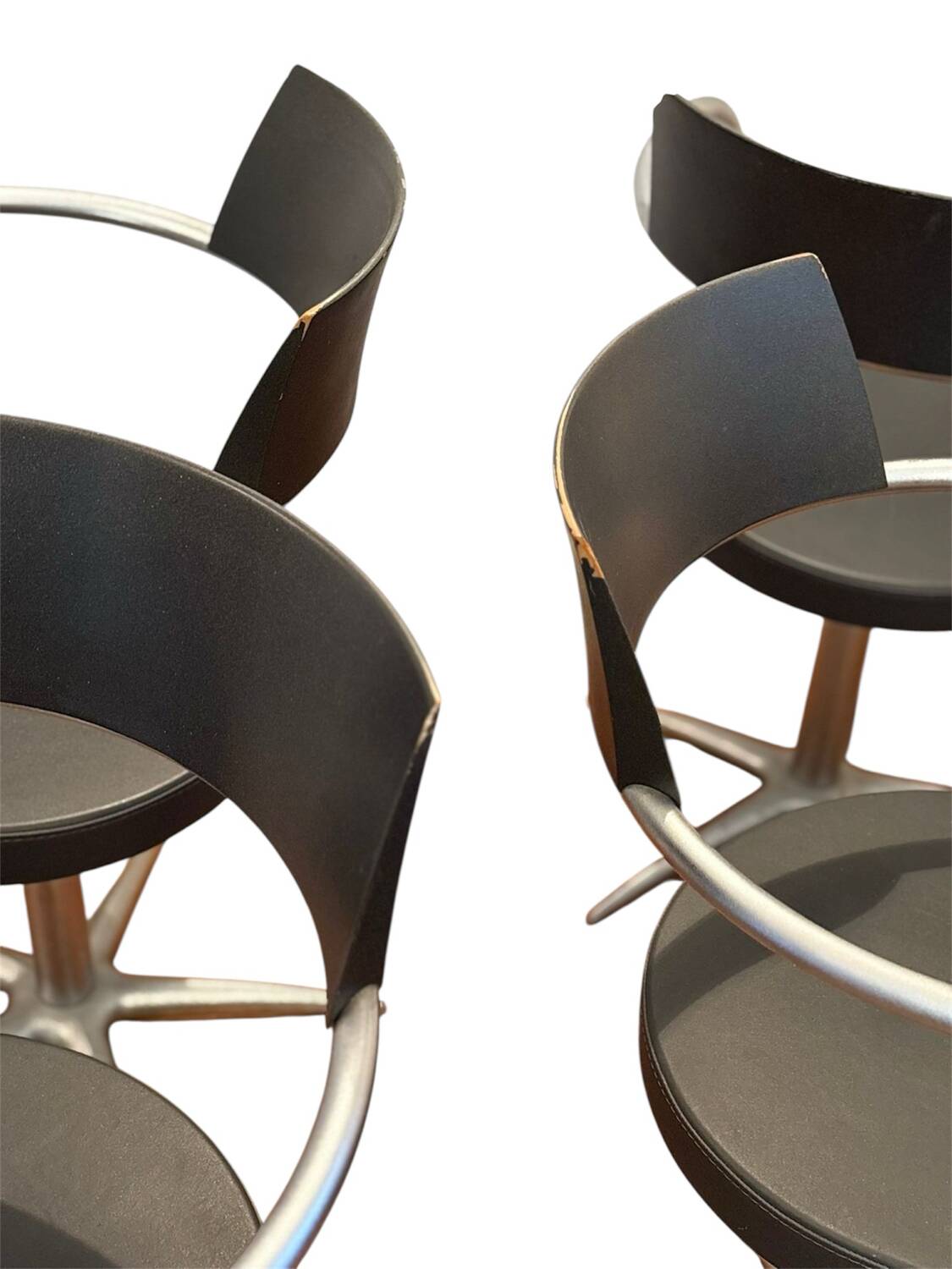 Rare set of 4 "Techno" armchairs – Philippe Starck for Maletti / L'Oréal,