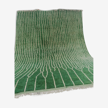 Authentic Green Berber Carpet Handmade 300x365