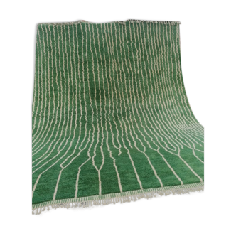 Tapis berbère vert Authentique fait main 300x365