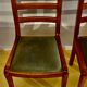 Round or oval table with four chairs in solid cherry, with extensions