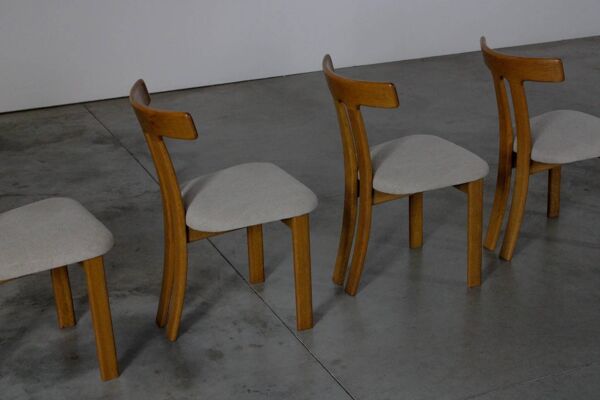 Chaises de salle à manger à dossier en T - Europe des années 1960