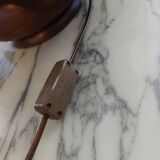 Large lamp, bouquet of vintage anemone flowers, gold metal, Hans Kogl