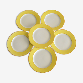 6 dessert plates lunéville model daffodil