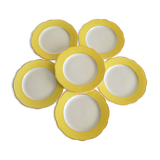 6 dessert plates lunéville model daffodil