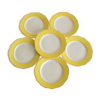 6 dessert plates lunéville model daffodil