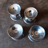 Set of 4 metal egg cups
