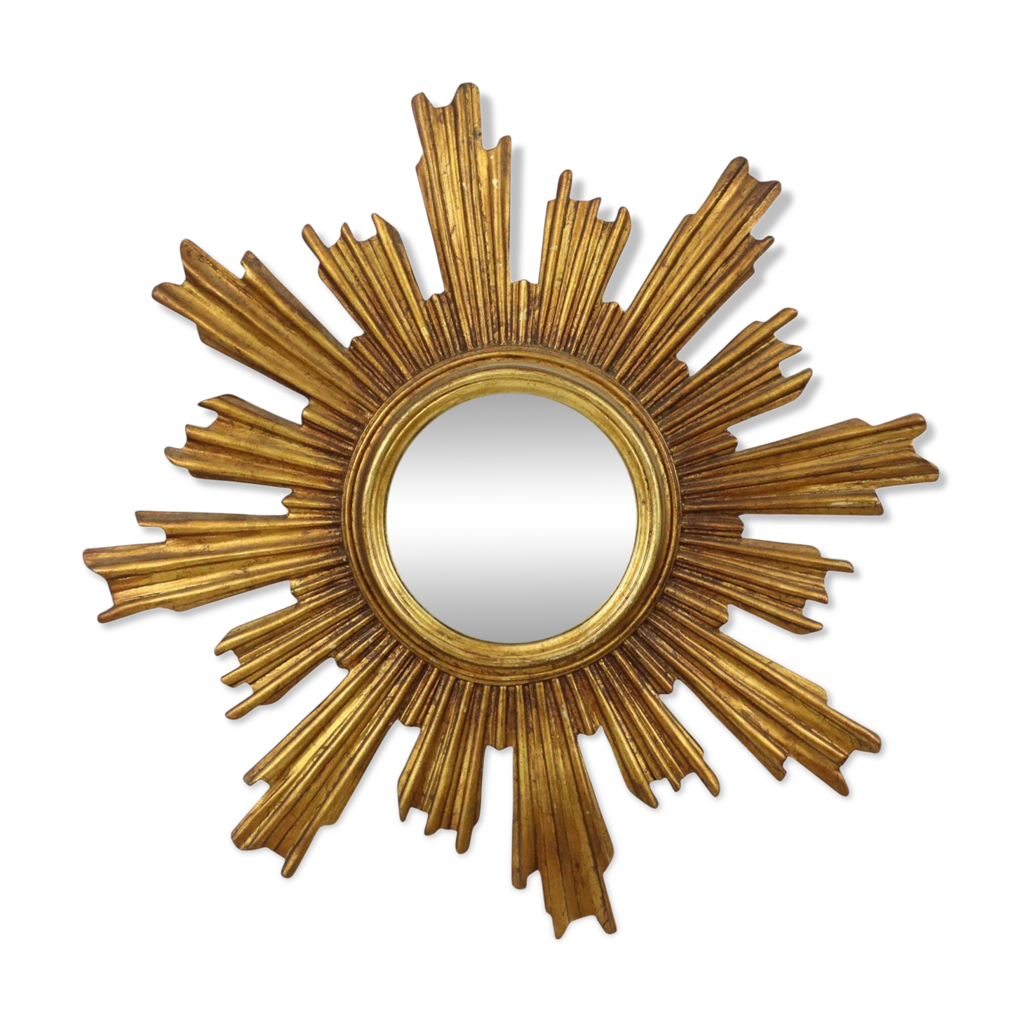 Large Sun Mirror Gold Leaf Gilded Sunburst Mirror 54cm