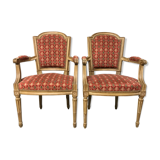 Pair of armchairs Louis XVI