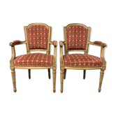 Paire de fauteuils Louis XVI