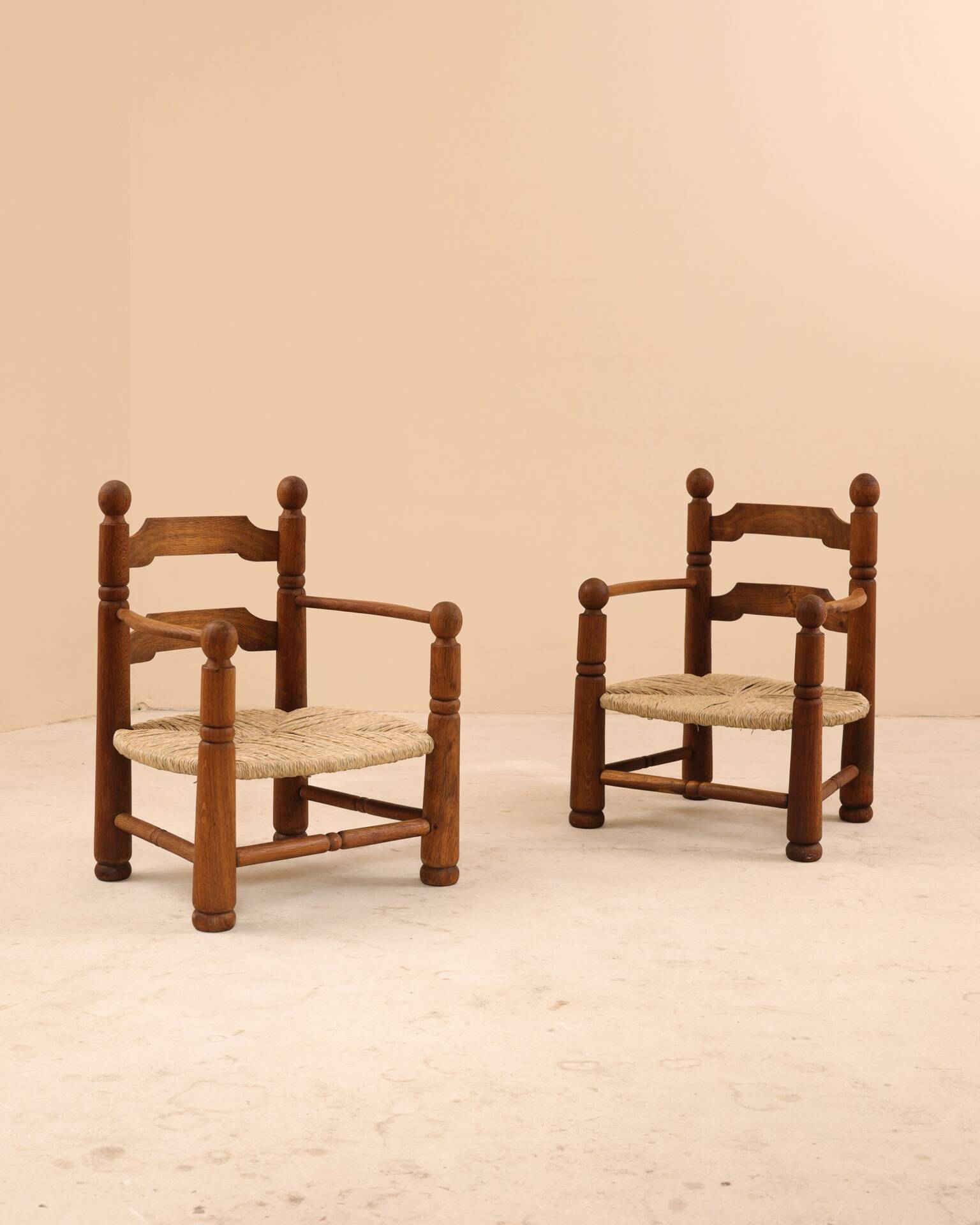 Fauteuils rustiques Charles Dudouyt, 1940’s