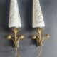Pair of Art Deco wall sconces from the 1960s.