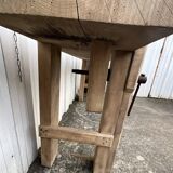 Etabli de menuisier en hêtre massif, France début XXe