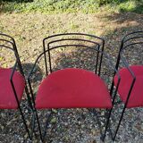 6 chairs from the 80s, metal structure