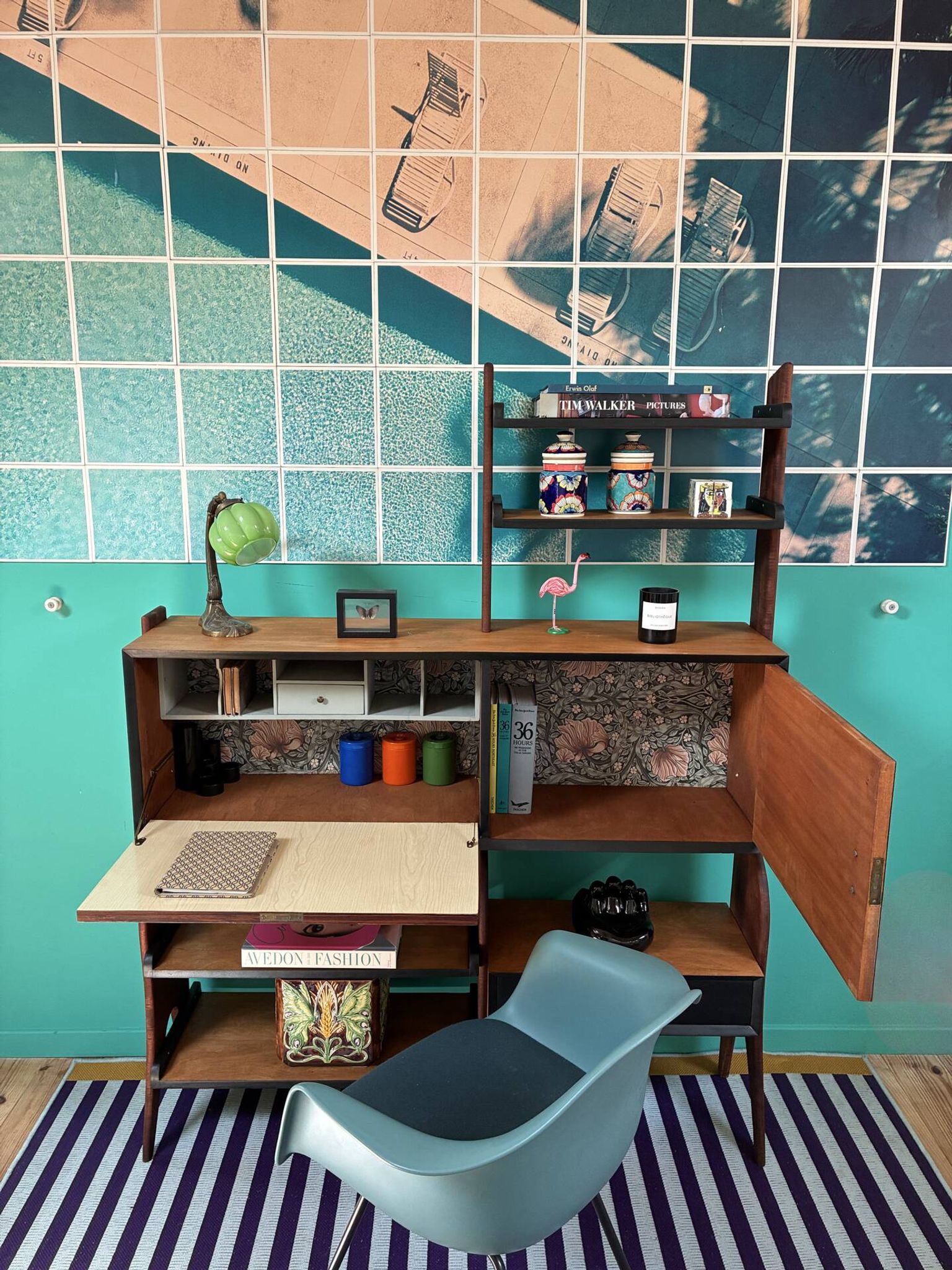 Bibliothèque Vintage Scandinave