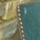 Antique Louis XIII style armchair, duck blue velvet, 67x112cm, G.Besnard