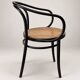 Thonet armchair in bent wood and caning – Czechoslovakia