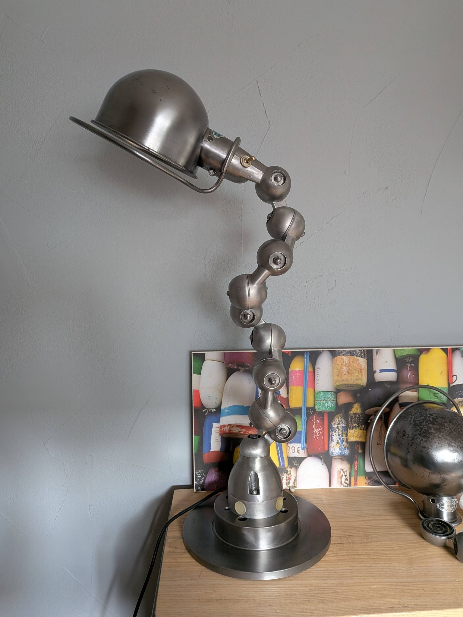 Atypical restored Jielde industrial lamp