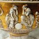 Capodimonte italian earthenware planter with antique decoration