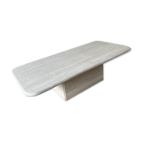 Coffee table in travertine stone