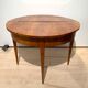 Biedermeier demi-lune fold-out table, cherry veneer, south germany, circa 1820